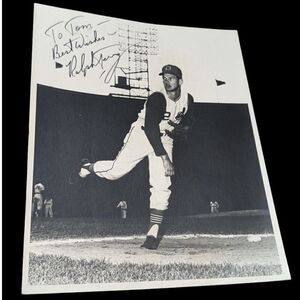Ralph Terry Cleveland Indians Autograph 8x10‎ Photo Signed Photograph Vintage
